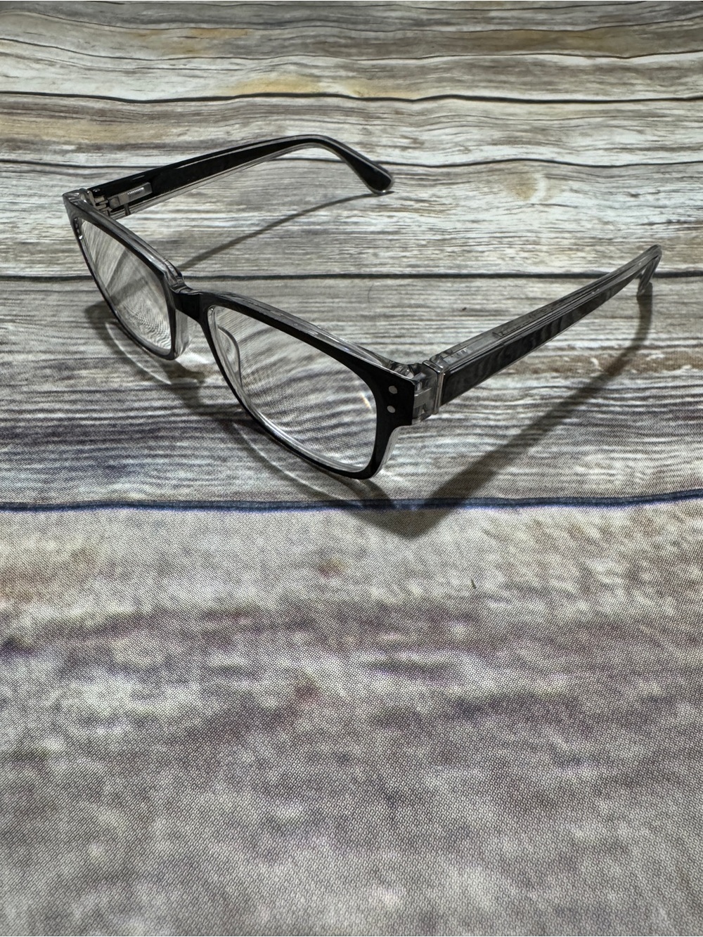 Foster Grant Black Rectangular Eyeglasses Frames